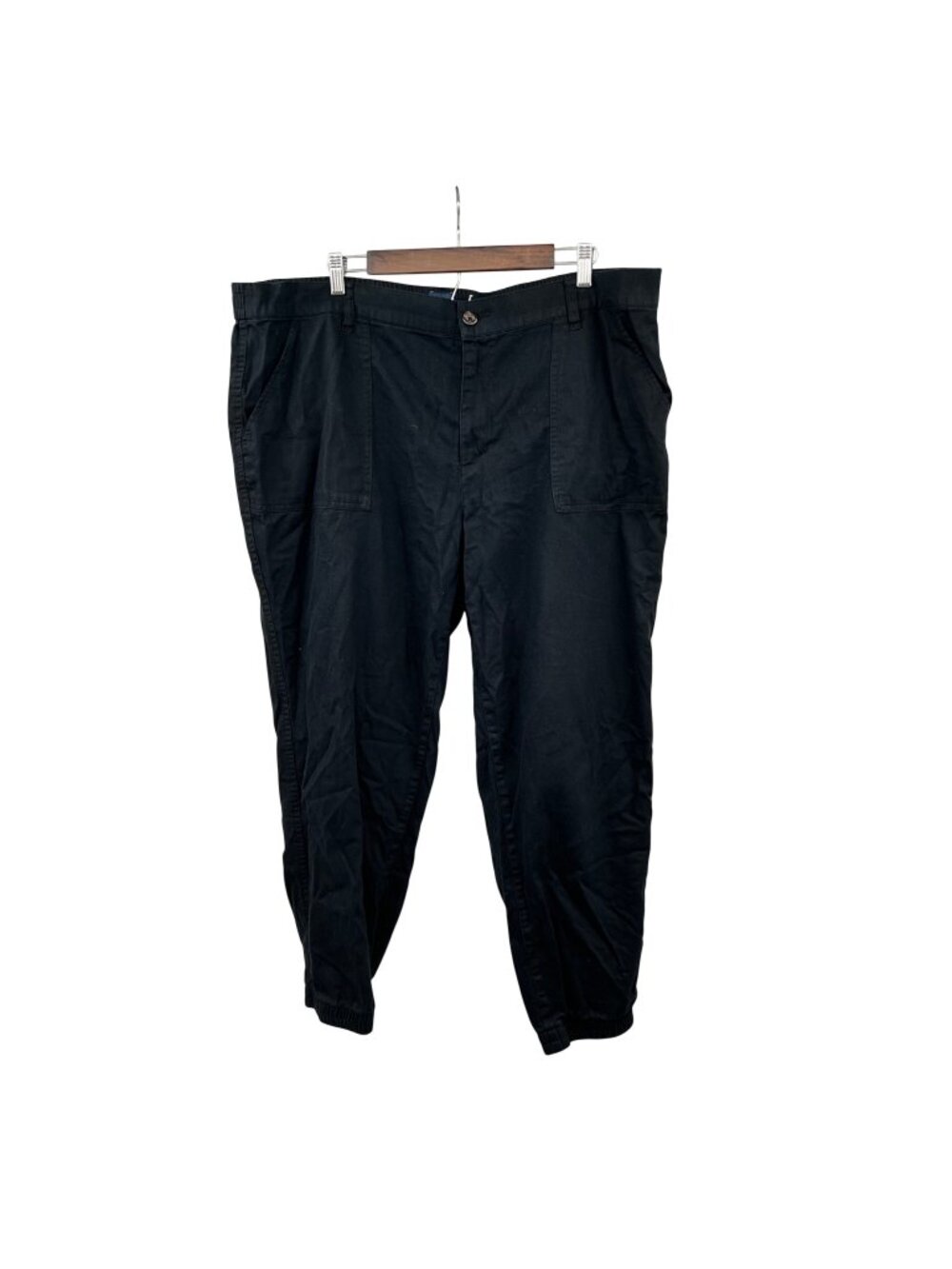 Gap Womens Jogger Pants High Rise Black Pockets Size XXL Zip